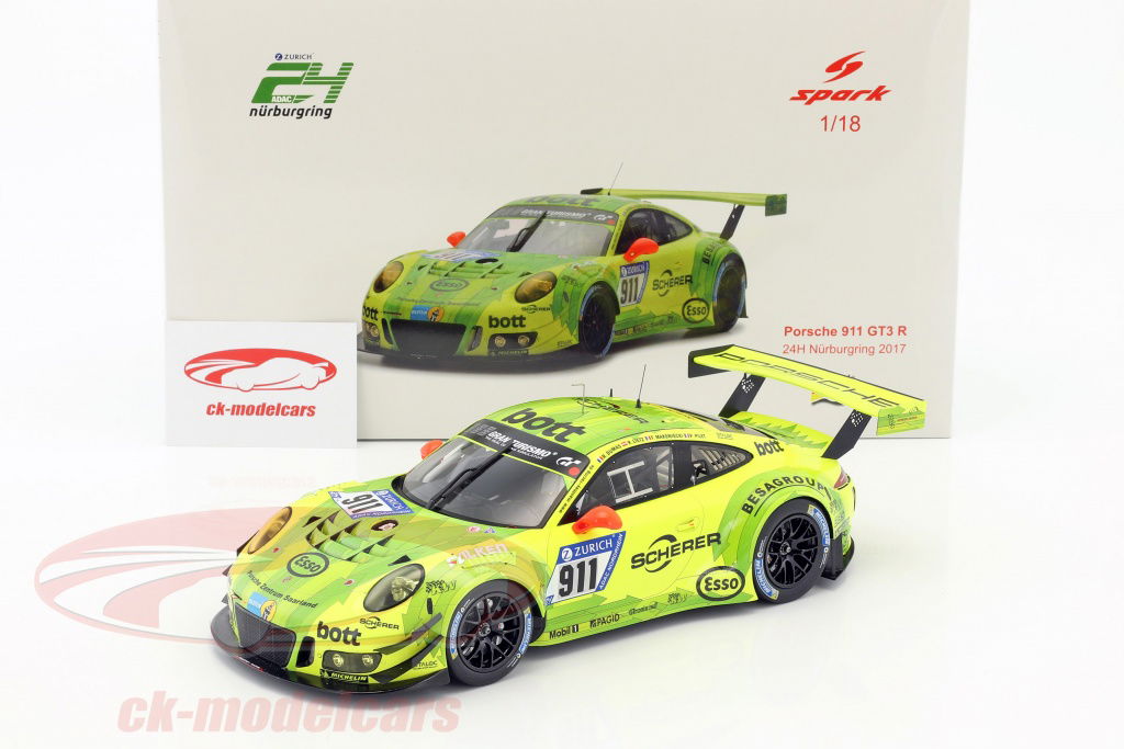 【SPARK】限定300台Porsche 911 GT3 R 2017 24H Spark 1:18 Porsche 911 GT3 R #911 24h Nürburgring 2017