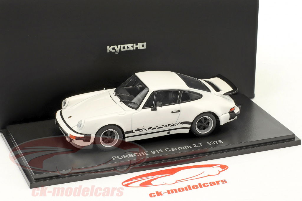 Kyosho 1:43 Porsche 911 Carrera 2.7 Année 1975 blanc 05521W modèle