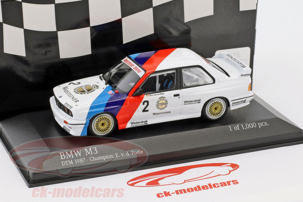 Minichamps 1:43 BMW M3 (E30) #2 DTM チャンピオン 1987 Eric van de
