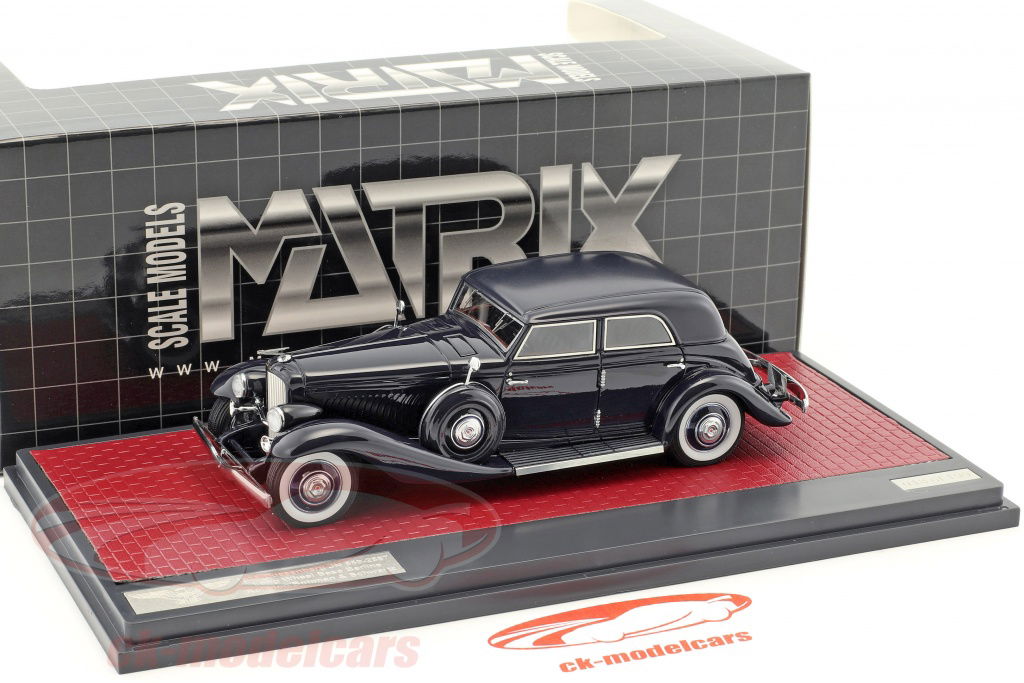 Matrix 1:43 Duesenberg JN 559-2587 Sedan LWB Rollston 築 1935 濃紺