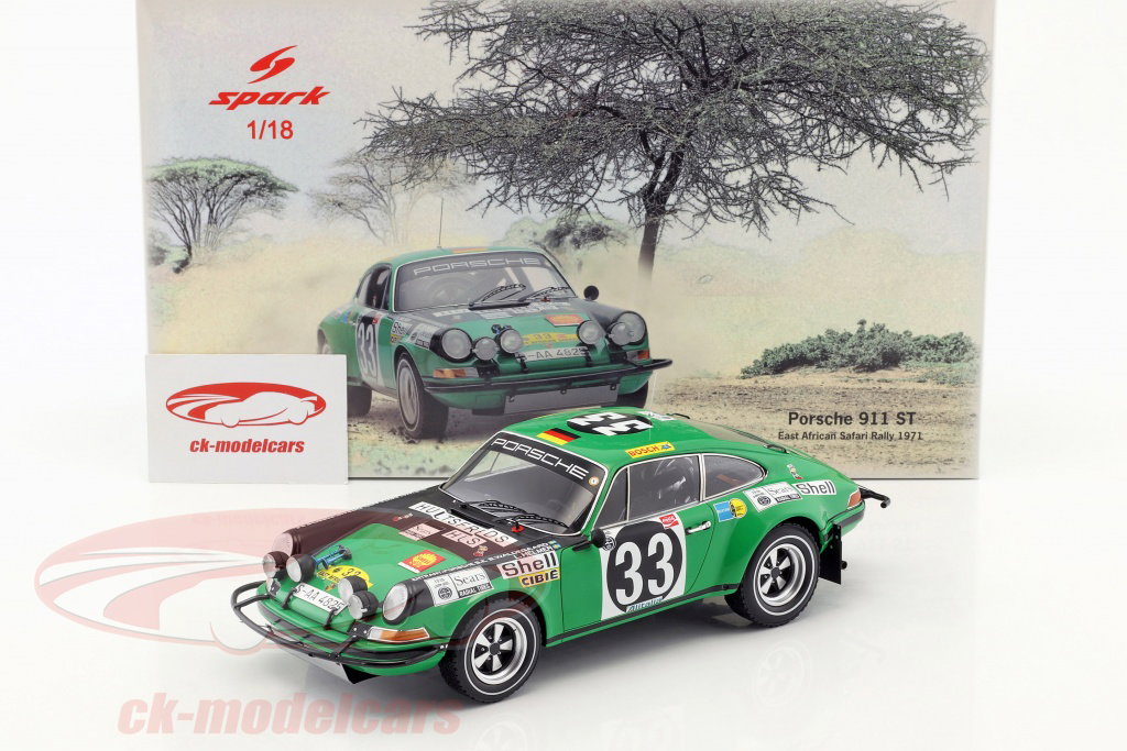 Spark 1:18 Porsche 911 ST #33 Rallye 東アフリカ サファリ 1971
