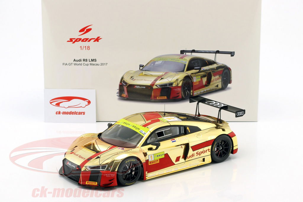 Spark 1:18 Audi R8 LMS #1 2nd FIA GT World Cup Macau 2017