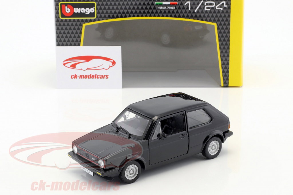 Bburago 1:24 Volkswagen VW Golf Mk1 GTI 築 1979 黒 18-21089BK