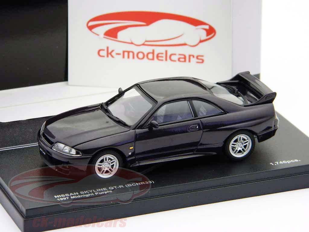 Nissan Skyline GT-R (BCNR33) ミニカー 1995 NISSAN SKYLINE GT-R BCNR33 PURPLE & SILVER 
