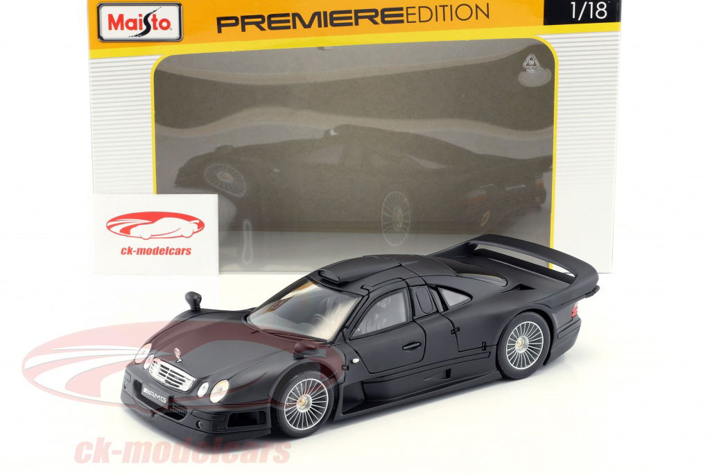 Maisto 1:18 Mercedes-Benz CLK-GTR mat black 36849B model car