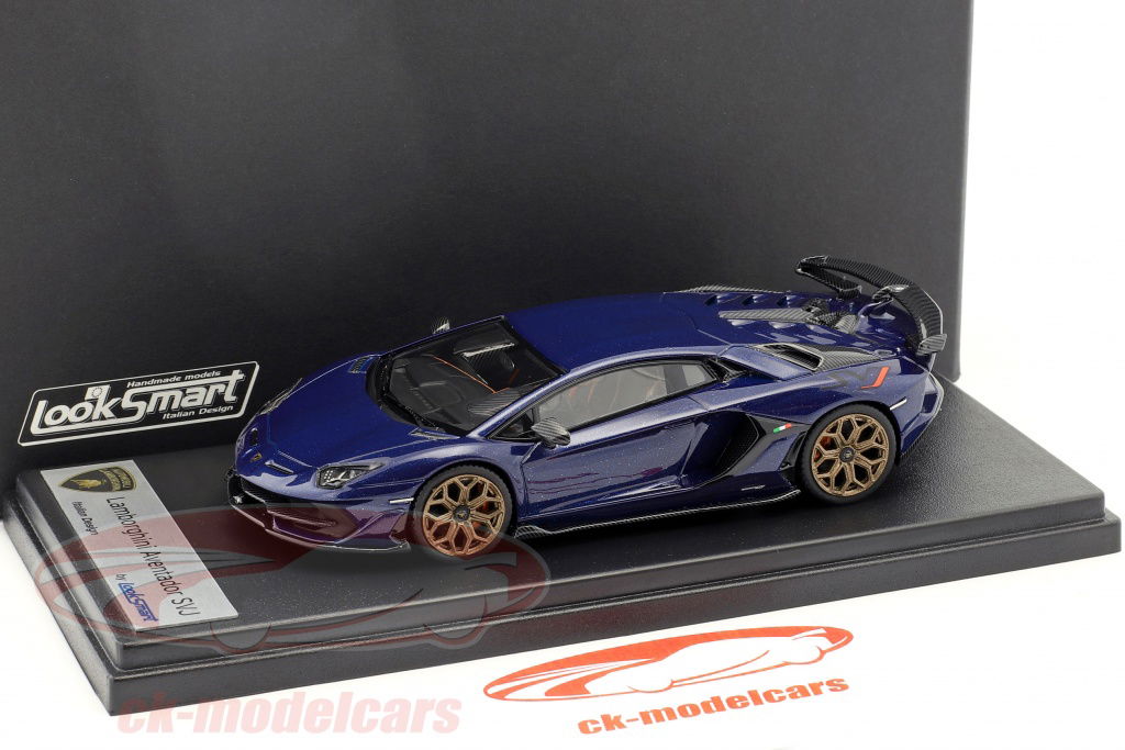 LookSmart 1:43 Lamborghini Aventador SVJ year 2018 dark blue