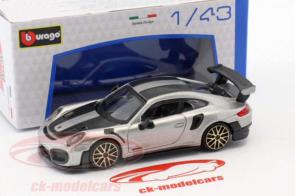 Bburago 1:43 Porsche 911 (991 II) GT2 RS Street Fire silver