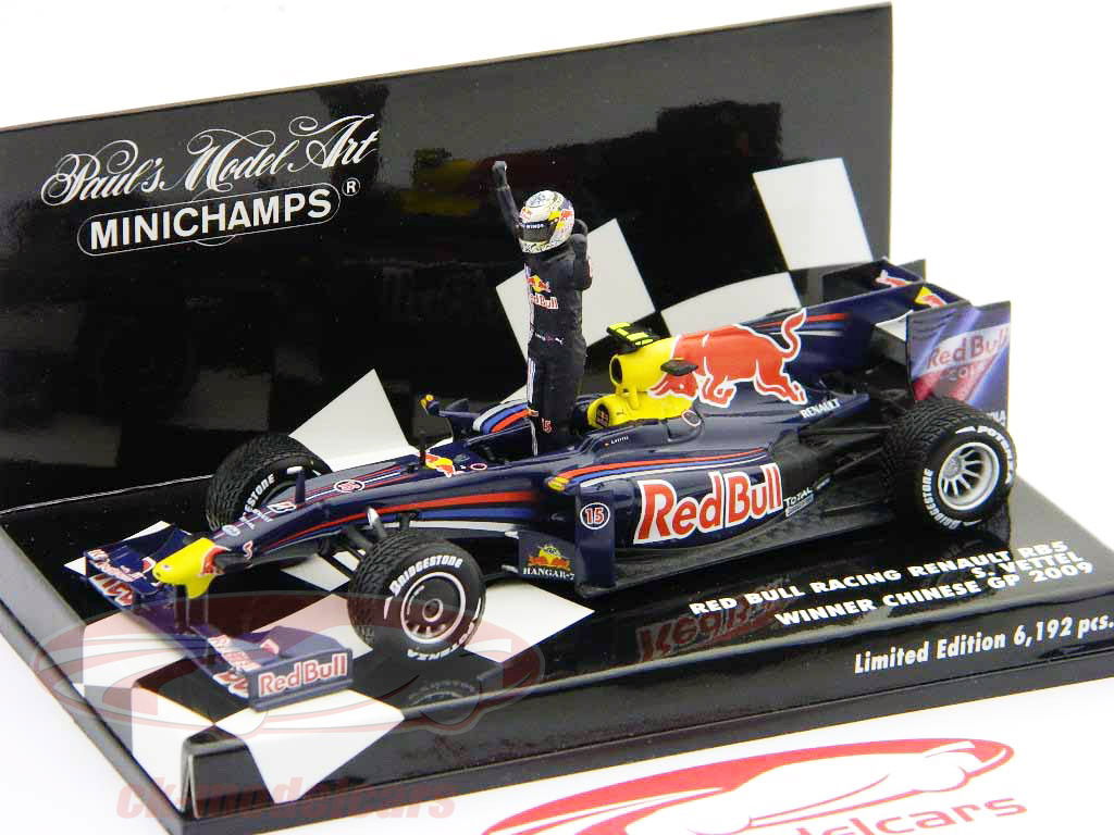 Minichamps 1:43 S.Vettel Red Bull Renault RB5 Winner Chinese