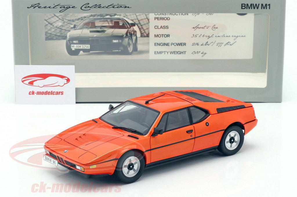 Minichamps 1:18 BMW M1 E26 Year 1978-1981 orange 80432411549 model