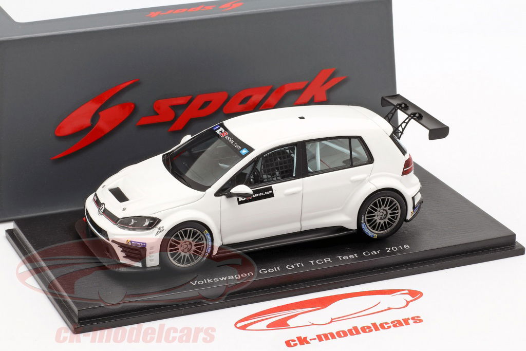 自動車 VolkswagenGolf GTI TCRTest Car 2016 1/43 Spark 1:43 Volkswagen VW Golf 7 GTI TCR Test Car 2016 weiß