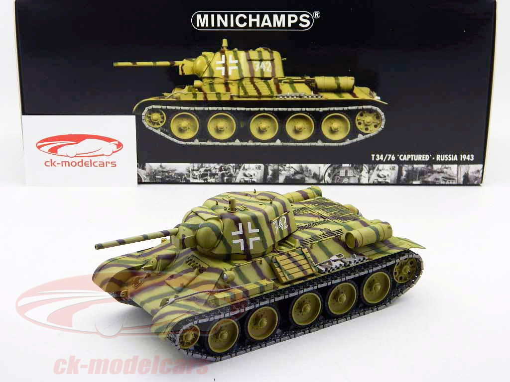 その他 MINICHAMPS 1/35 CAPTURED RUSSIA No.436 Minichamps 1:35 T34/76 captured tank 6. division, tank