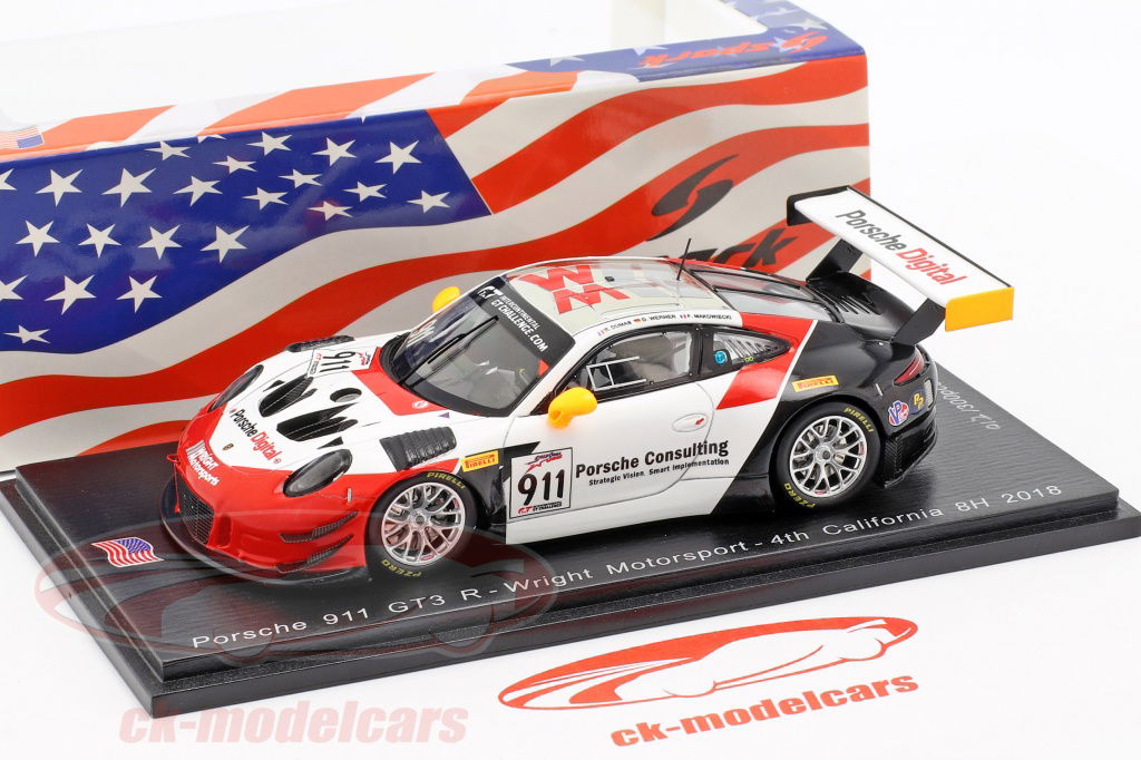 Spark 1:43 Porsche 911 GT3 R #911 4th 8h California 2018