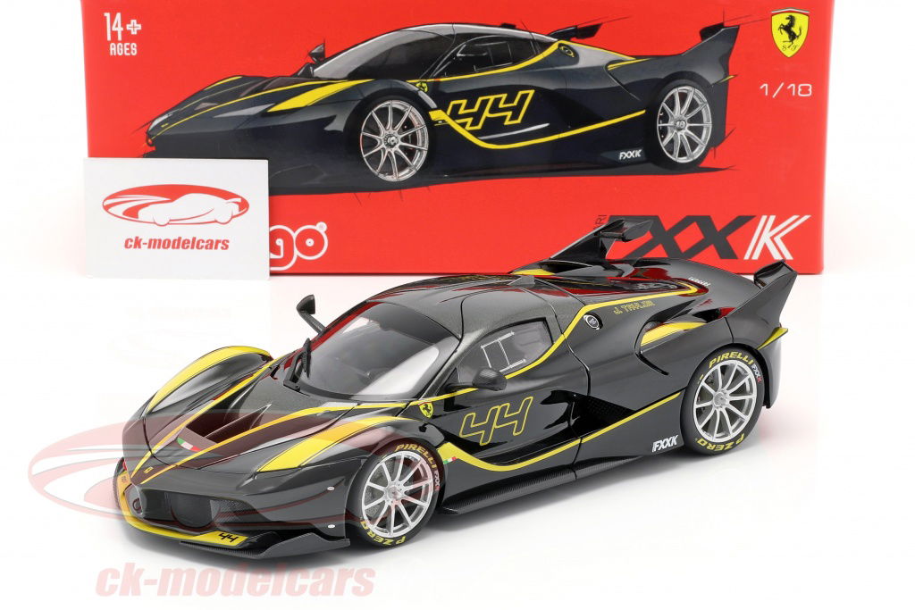 【希少】2018年フェデラーAUTOGRAPH COLLECTION Bburago 1:18 Ferrari FXX-K #44 black Signature 18-16907BK