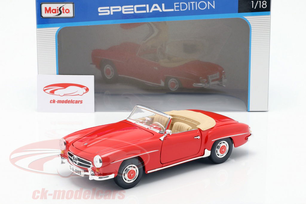 Maisto 1:18 Mercedes-Benz 190 SL 年 1955 赤 31824 モデル 車 31824
