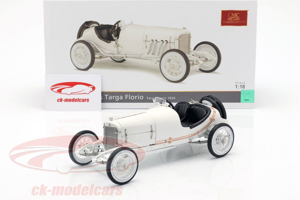 CMC 1:18 Mercedes Plain Body Version Targa Florio 1924 白M