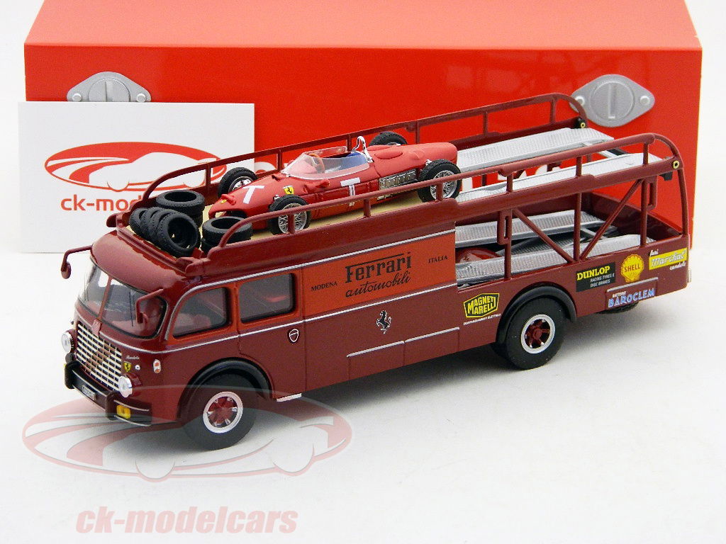Brumm 1:43 Fiat 642 RN2 Ferrari racingtransporter with testcar and