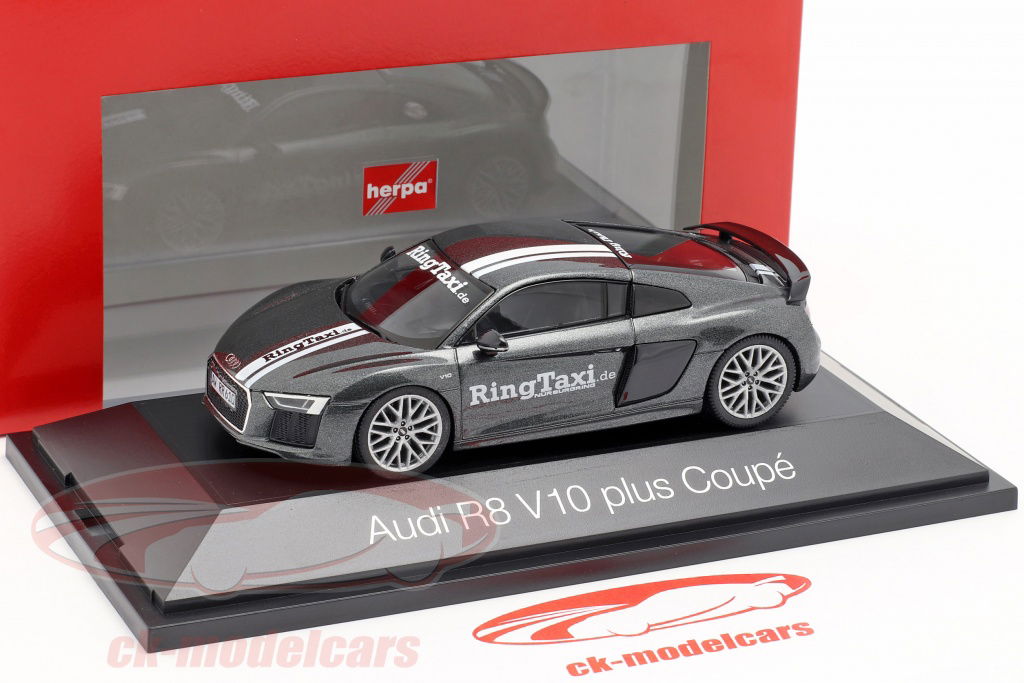 Herpa 1:43 Audi R8 V10 Plus Ring Taxi Nürburgring dark gray