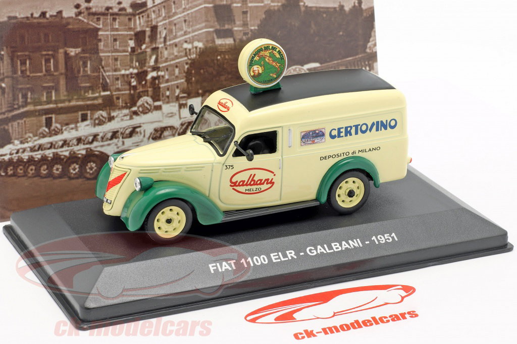 Modèle Réduit 1:43 Fiat 1100 Elr Van Galbani - Edicola - Année 1951 - Neuf