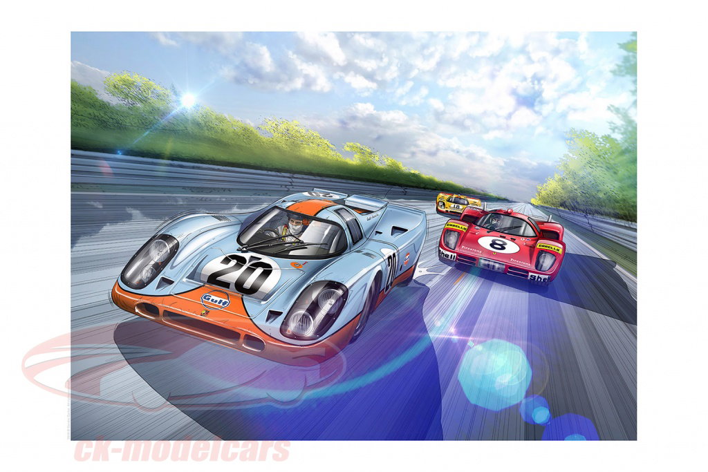 ポスター Porsche 917K #20 Steve McQueen LeMans 60 x 80 cm