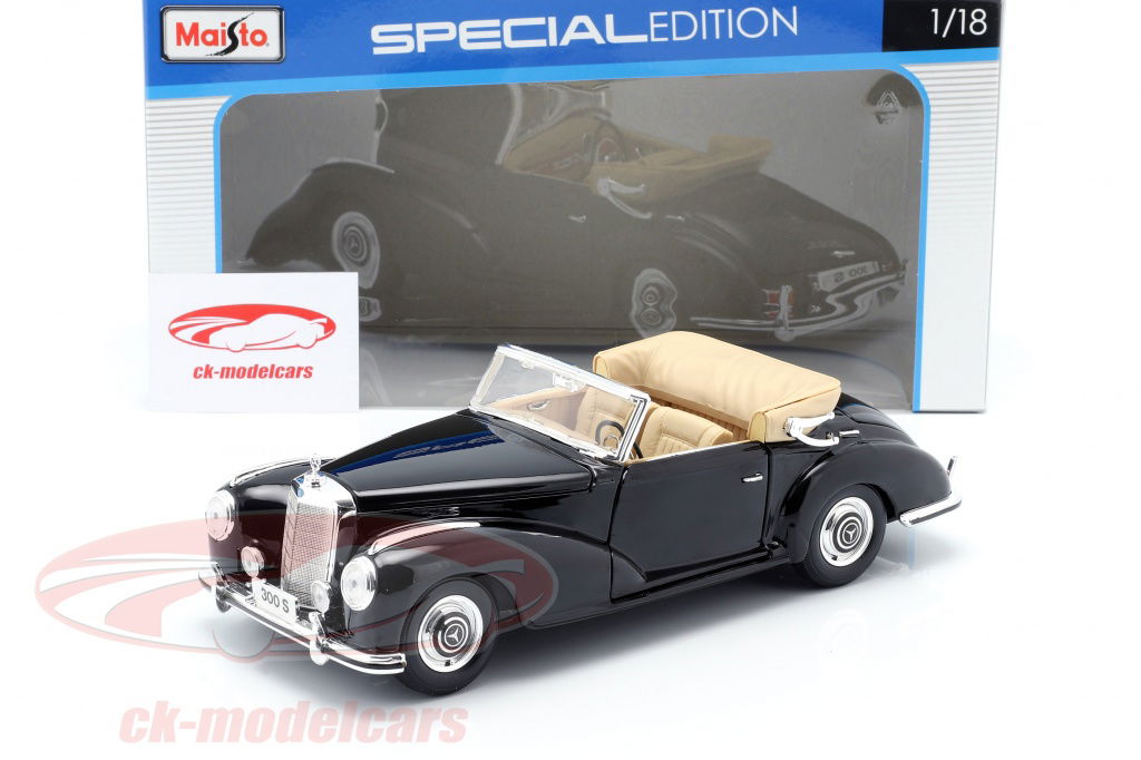 Maisto 1:18 Mercedes-Benz 300S Year 1955 black 31806 model car