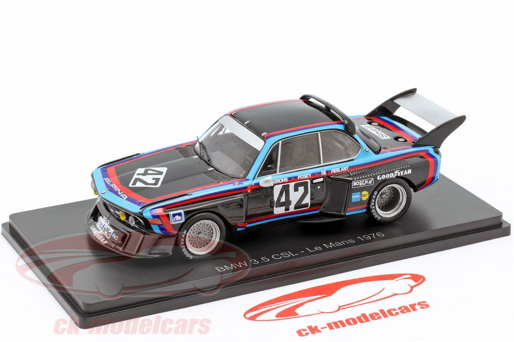 スパーク1/43 BMW 3.5 CSL LM 1976 10th #42 1/43 Spark BMW 3.5 CSL #42 10th LM 1976 Black w/ Box From