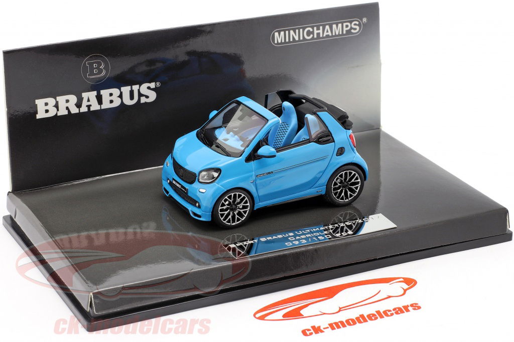 Minichamps 1:43 Smart Brabus Ultimate 125 Cabriolet year 2017 blue