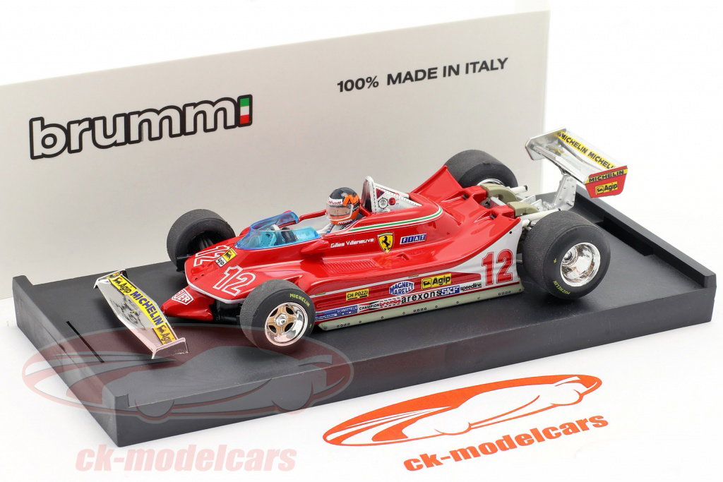 Brumm 1:43 G. Villeneuve Ferrari 312 T4 #12 2nd GP France Formula