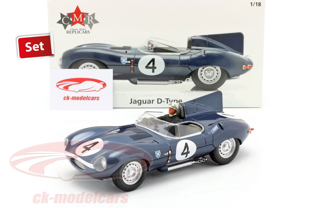 CMR 1:18 セットする： Jaguar D-Type #4 勝者 24h LeMans 1956 と