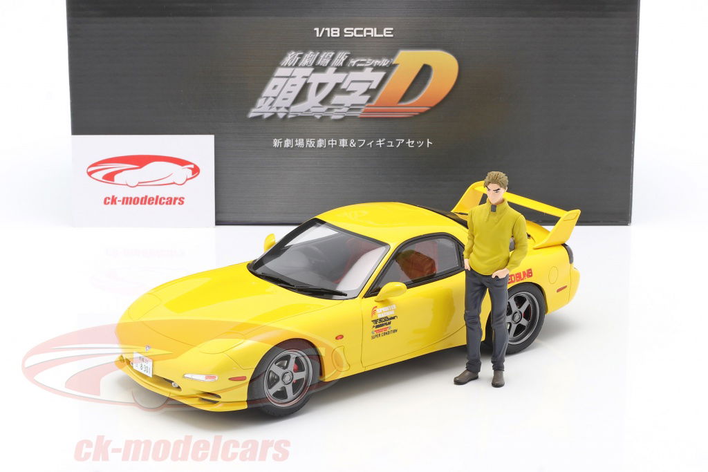 京商 1/18 新劇場版 頭文字D Mazda RX-7 FD3S イエロー 1/18 新劇場版 頭文字D マツダ RX-7 FD3S 高橋啓介フィギュア付
