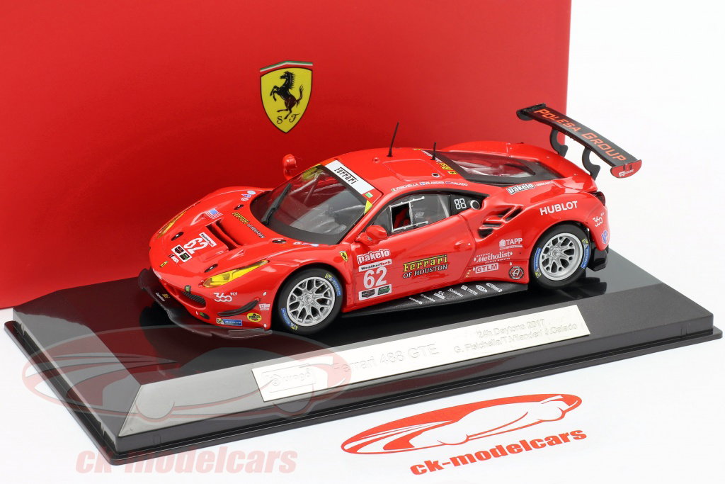 Ferrari Gran Turismo 1/10スケールモデル 52-65巻 Bburago 1:43 Ferrari 488 GTE #62 7日 24h Daytona 2017 Fisichella