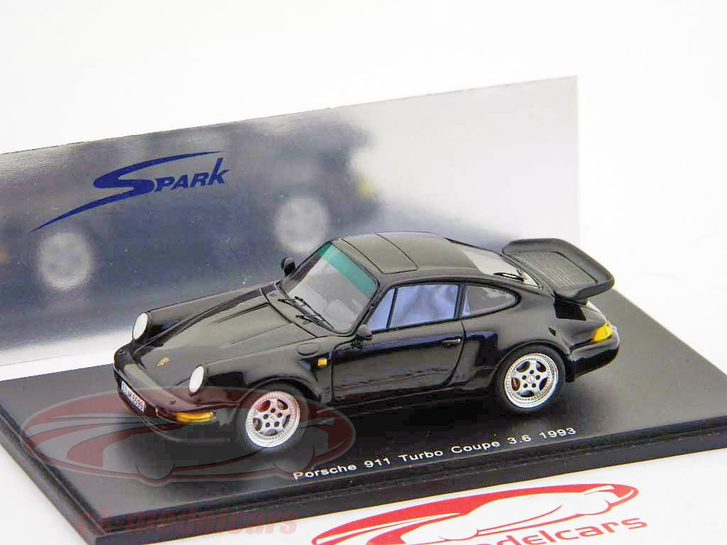 Spark 1:43 Porsche 911 Turbo Coupe 3.6 1993 black s1936 model car