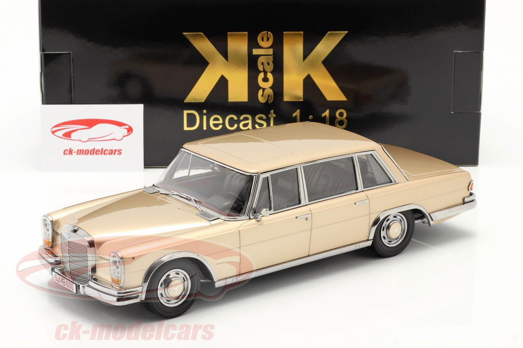KK-Scale 1:18 Mercedes-Benz 600 SWB (W100) year 1963 light gold
