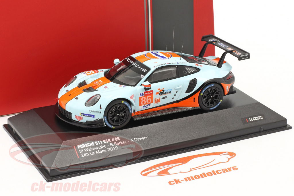 Ixo 1:43 Porsche 911 (991) RSR Gulf #86 24h LeMans 2018