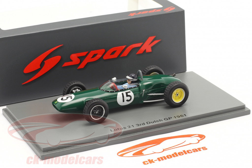 Spark 1:43 Jim Clark Lotus 21 #15 3rd Dutch GP formula 1 1961