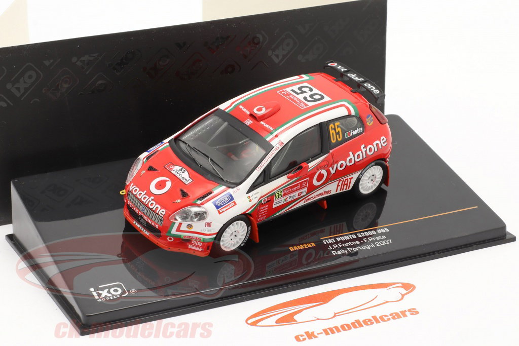Ixo 1:43 Fiat Punto S2000 #65 ラリー ポルトガル 2007 Fontes, Prata