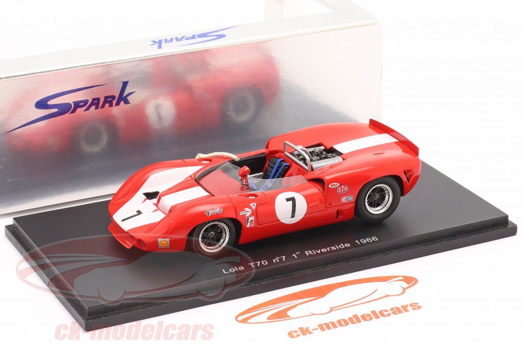 Spark 1:43 Lola T70 #7 优胜者Can-Am Riverside 1966 John