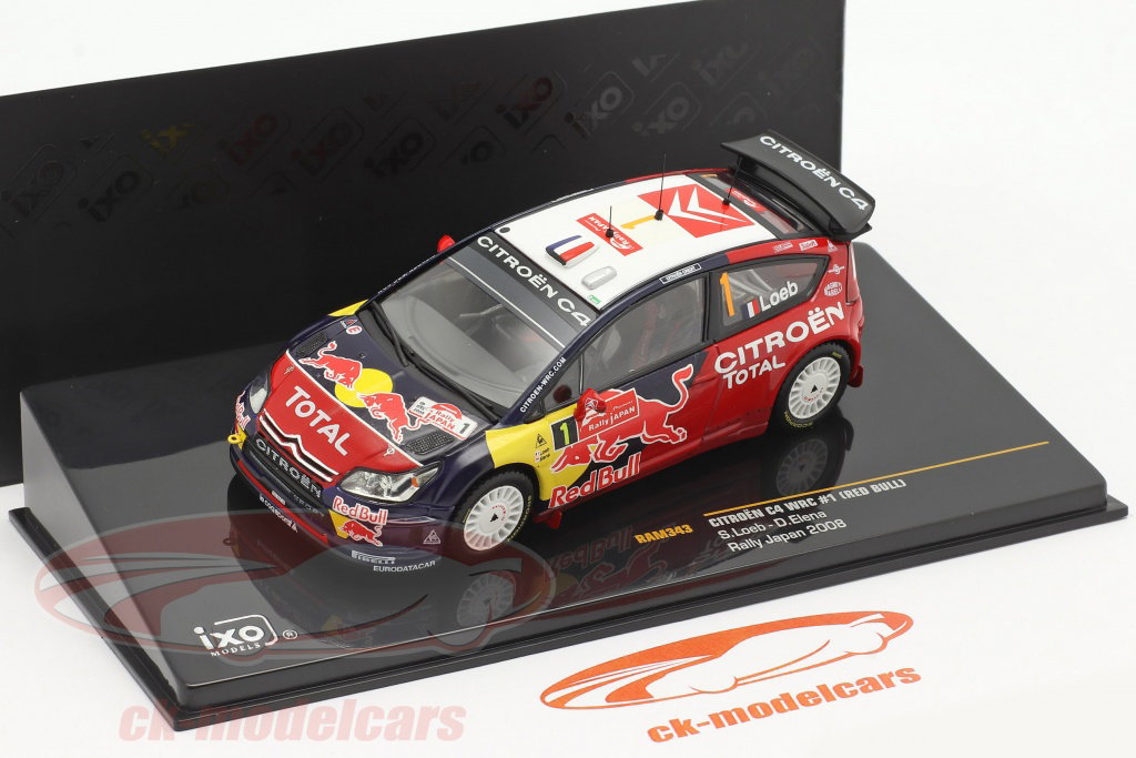 Ixo 1:43 Citroen C4 WRC #1 3rd Rallye Japan 2008 Loeb, Elena