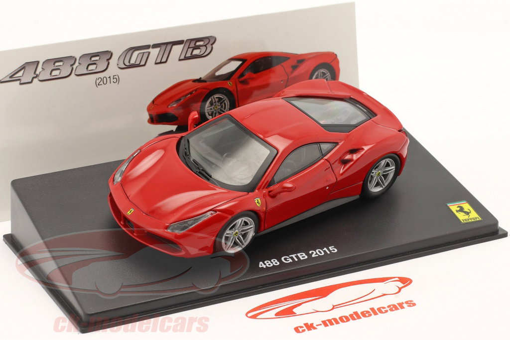 Altaya 1:43 Ferrari 488 GTB year 2015 with showcase red CK73085