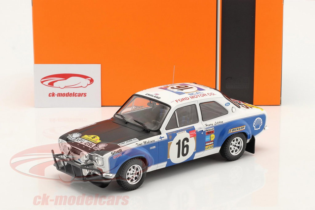 Ixo 1:18 Ford Escort MK1 RS 1600 #16 Safari Rallye 1973 Mäkinen