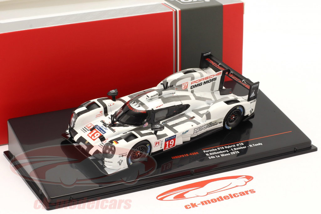 Ixo 1:43 Porsche 919 Hybrid #19 勝者 24h LeMans 2015 Bamber, Tandy