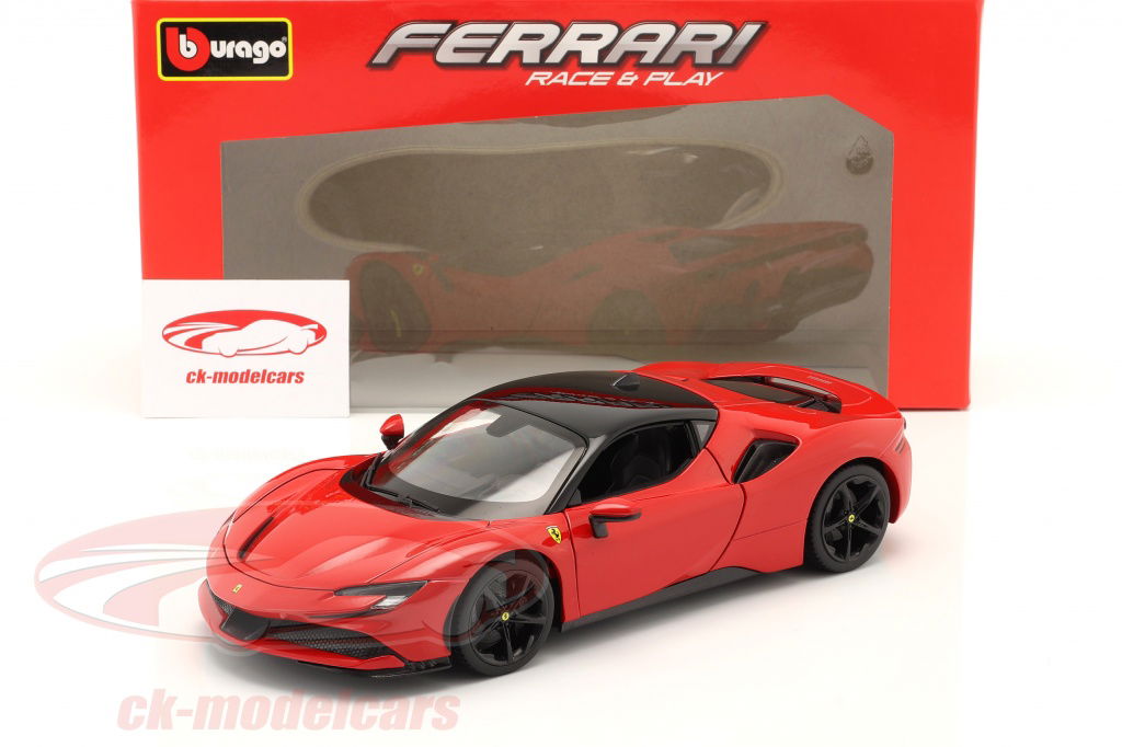 Bburago 1:18 Ferrari SF90 ストラダーレ Hybrid 建設年 2019 赤
