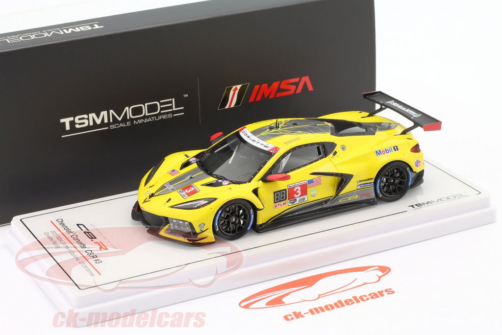 ミニカー　1/43 Chevrolet Corvette C8.R 2021 IMSA 24Hrs of Daytona 2021 GTLM 2nd Place Corvette Racing #4(シルバー×イエロー) [TSM430551] TSM Model 1/43 Chevrolet Corvette C8.R IMSA Daytona 24 hours