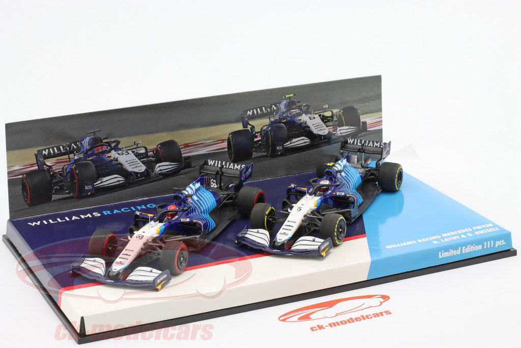 Minichamps 1:43 Russell #63 & Latifi #6 2-Car Set Williams FW43B