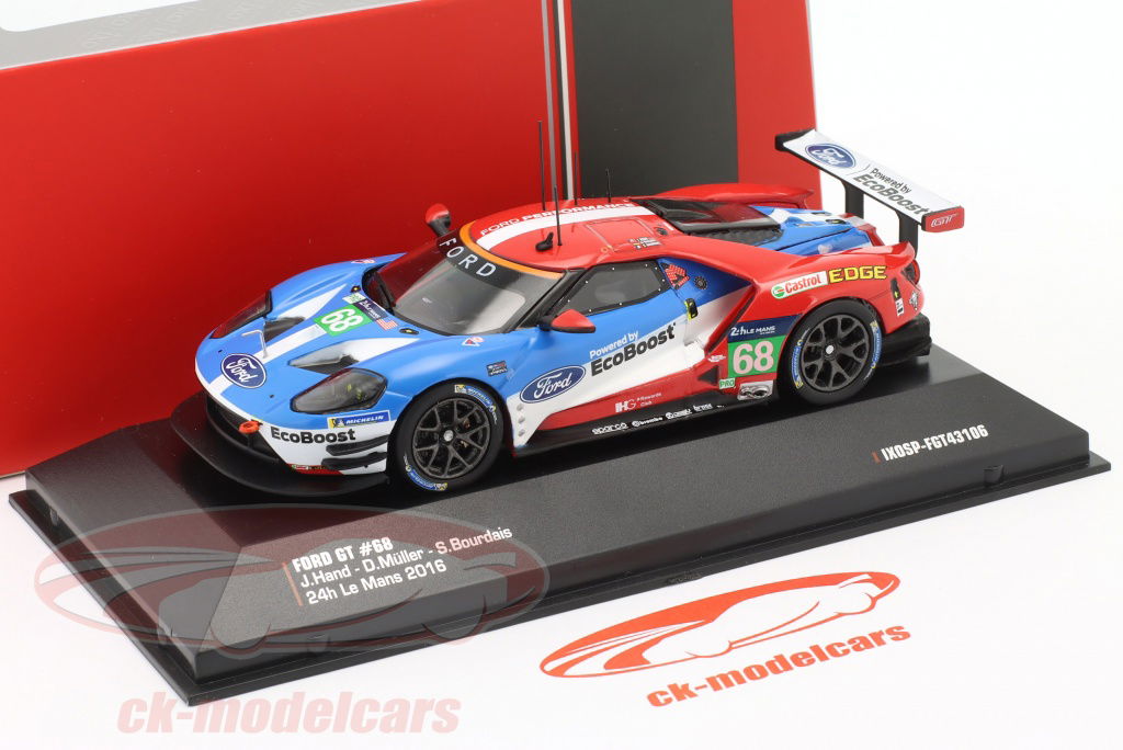 Ixo 1:43 Ford GT #68 Winner LMGTE Pro class 24h LeMans 2016 Hand