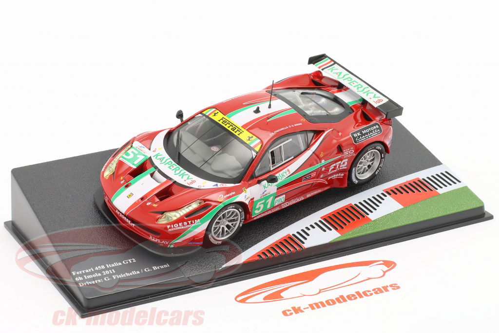 Altaya 1:43 Ferrari 458 Italia GT2 #51 6h Imola 2011 G. Fisichella