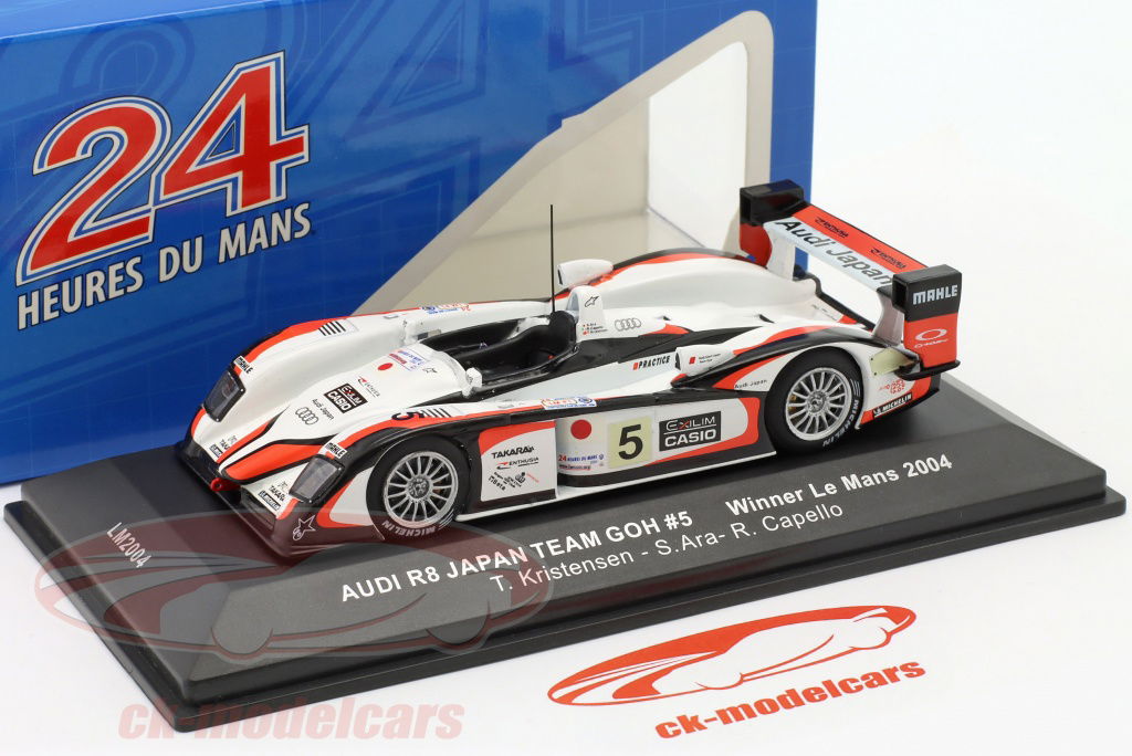 Ixo 1:43 Audi R8 #5 Winner 24h LeMans 2004 Kristensen, Ara