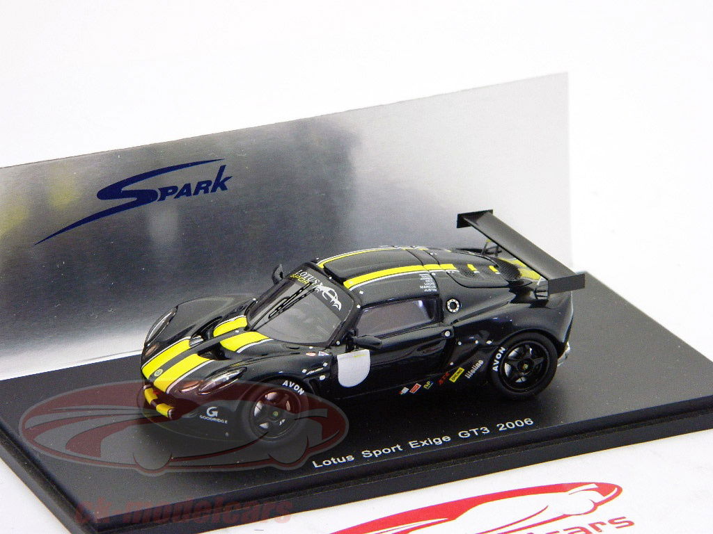ミニカー 1/43 SPARK Lotus sport Exige 2005 black Spark 1:43 Lotus Sport Exige GT3 2006 black with yellow