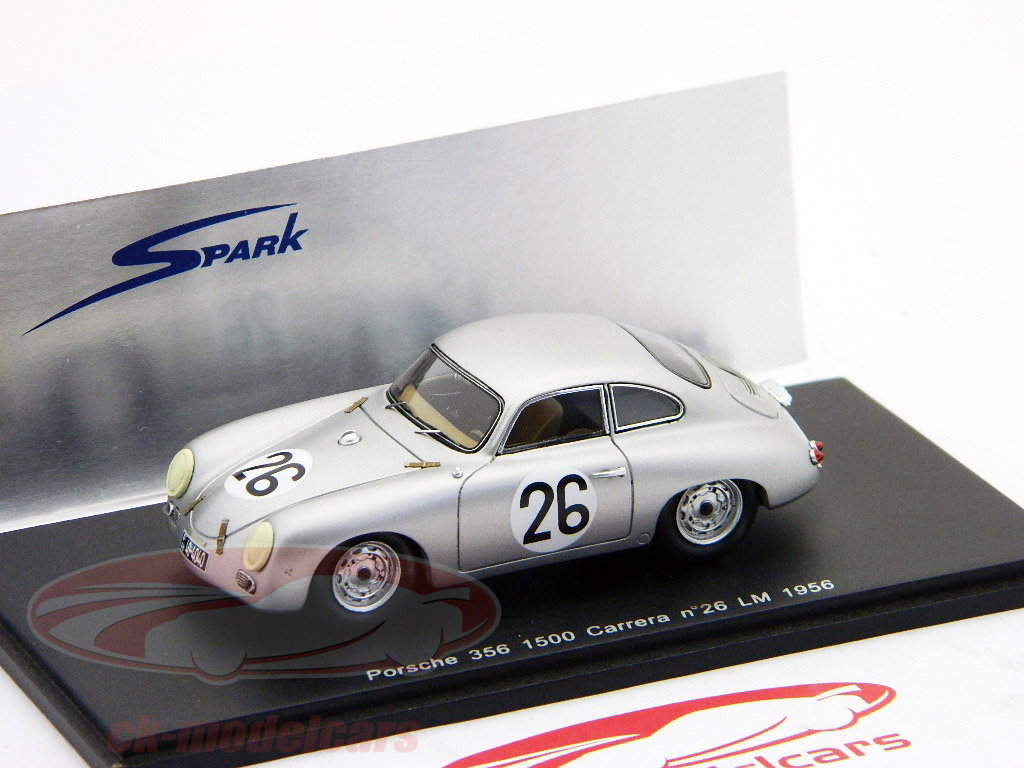 Spark 1:43 Porsche 356 1500 Carrera #26 24h LeMans 1956 Nathan