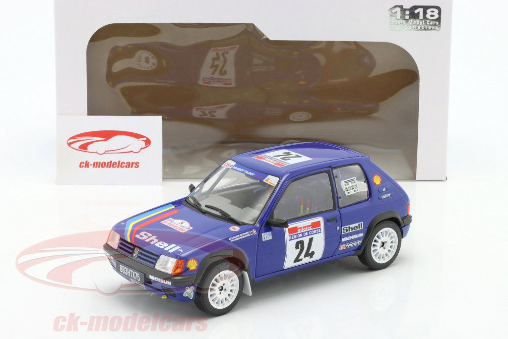 1:18 Solido Peugeot 205 Rallye Gr.a - Tour De Corse - 1990 - #24 Ref: S1801711