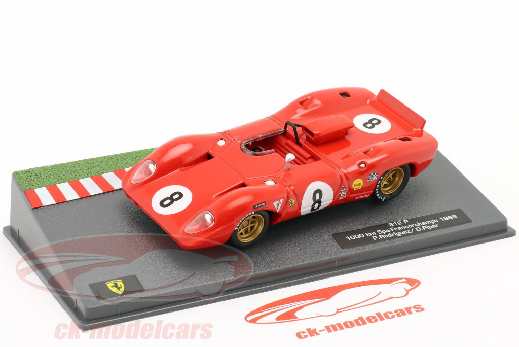 Altaya 1:43 Ferrari 312 P #8 2位 1000km Spa 1969 Rodriguez, Piper